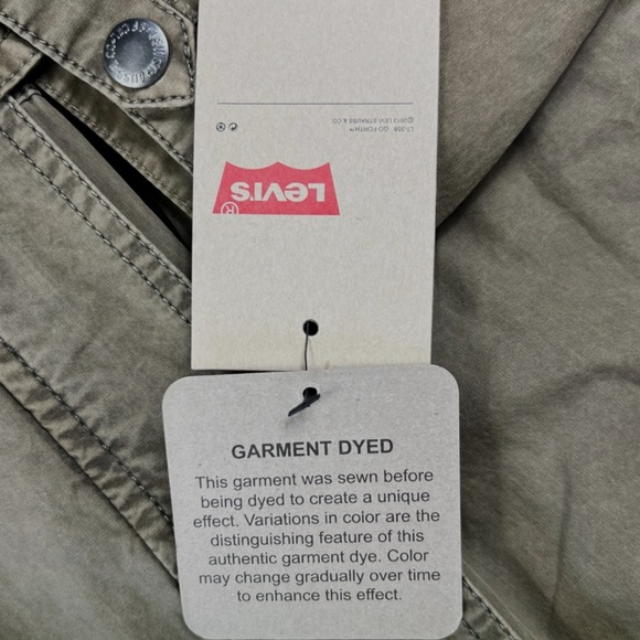 NWT Levi’s Khaki Green Utility Hooded Jacket Size L - Picture 8 of 13